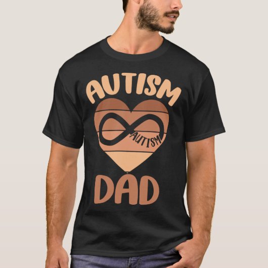 T-shirt Black Autism Dad Autistic Son Kids Neurodiversity  (Devant)