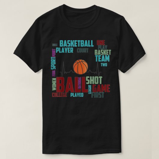 T-shirt Black Basketball Stuff Coach Joueur équipe Red Hea (Design devant)