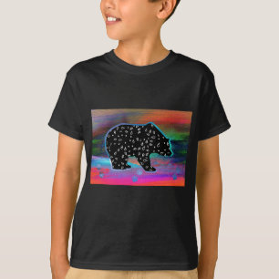 T-shirt Black Bear Spirit Northern Light Coloris