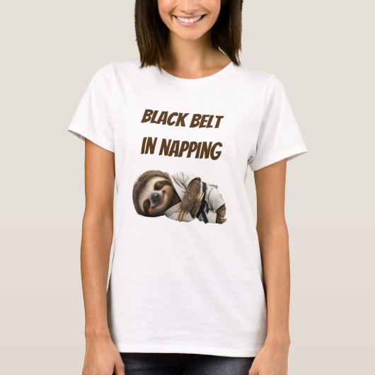 T-shirt Black Belt In Napping Sloth (Devant)