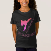 T-Shirt Black Belt Karate Black Rose Moderne tendance chic (Devant)