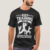 T-shirt Black Belt Martial Training Karate Women Jiu Jitsu (Devant)