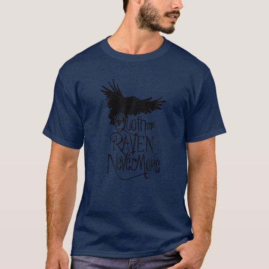 T-shirt Black Bird, Crows And Ravens, Mythical Edgar Allan (Devant)