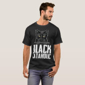 T-shirt Black  Black cat  Black mom (Devant entier)