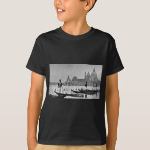 T-shirt Black Blanc Grand Canal Venise Italie Voyage