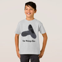 Black Boys Ballet Chaussures Message personnalisé
