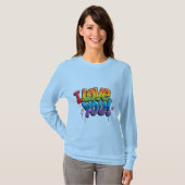 T-shirt Black Brick Wall with Graffiti “I Love You!” (Devant entier)