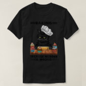 T-shirt Black Cat Baking parce que le meurtre est un mauva (Design devant)