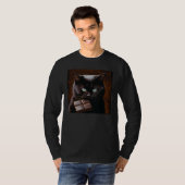 T-shirt Black Cat Biting Chocolate (Devant entier)