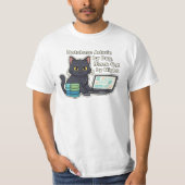 T-shirt Black Cat Database Administrator Tech Quote (Devant)