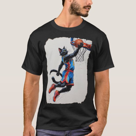 T-shirt Black Cat Dunk! (Devant)