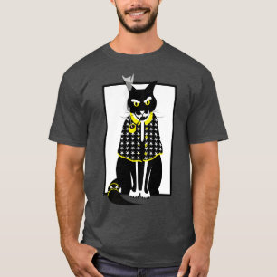 T-shirt Black Cat Fumer Magicien Meow Cats