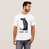 T-shirt Black Cat Hiss Off Shirt Funny 2020 en quarantaine (Devant entier)