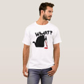 T-shirt Black Cat Killer Ask What Halloween Knife Sarcasm (Devant entier)