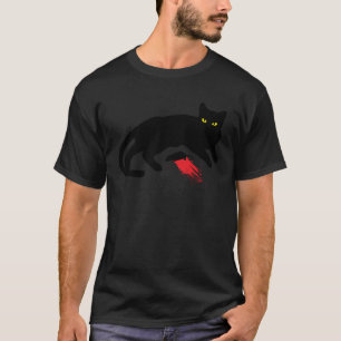 T-shirt Black Cat Killer instincts Dead Mouse Punk Goth
