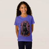T-Shirt Black Cat Magic pour Halloween (Devant entier)