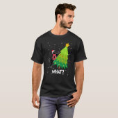 T-shirt Black Cat Pushing Christmas Tree Over Cat What (Devant entier)