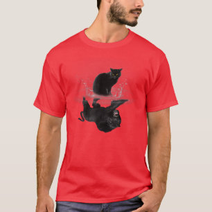 T-shirt Black Cat réflexion drôle Amoureux des chats Chat 