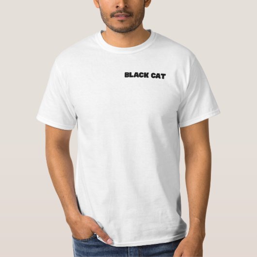 T-shirt Black Cat – Selectively Friendly & Proud Funny Tee (Devant)