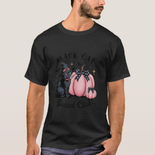 T-shirt Black Cat Social Club Costume de fête d'Halloween