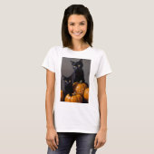 T-shirt Black Cats and Pumpkins (Devant entier)