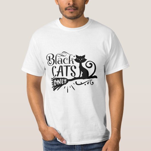 T-SHIRT Black cats only  (Devant)