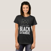 T-shirt Black chat maman noire (Devant entier)