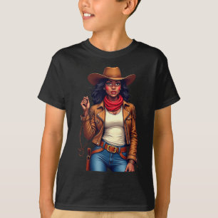 T-shirt Black Cowgirl Texas Western Rodeo Melanin Black Hi
