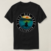 T-shirt Black Dan Lake Wisconsin Kayaking (Design devant)