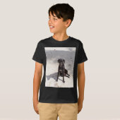T-shirt Black dog avec evil eye (Devant entier)