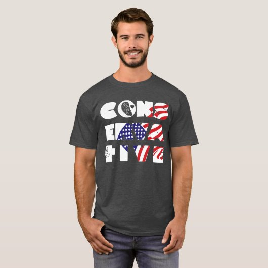 T-shirt Black Dove Cross US Drapeau Pro-Life Conservateur (Devant entier)