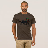 T-shirt Black Dredlock Rasta Lion (Devant entier)