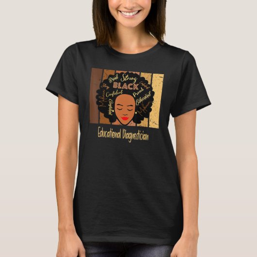 T-shirt Black Educational Diagnocian Love African Ameri (Devant)