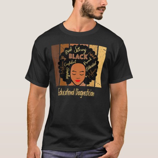 T-shirt Black Educational Diagnocian Love African Ameri (Devant)