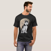 T-shirt Black et White Husky (Devant entier)