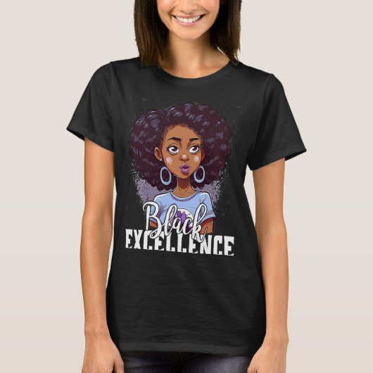 T-shirt Black Excellence African Pride Black History Month (Devant)