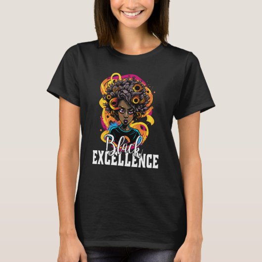 T-shirt Black Excellence African Pride Black History Month (Devant)