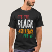 T-shirt Black Excellence Afro Black Pride Africaine Black (Devant)