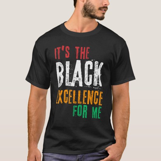 T-shirt Black Excellence Afro Black Pride Africaine Black (Devant)