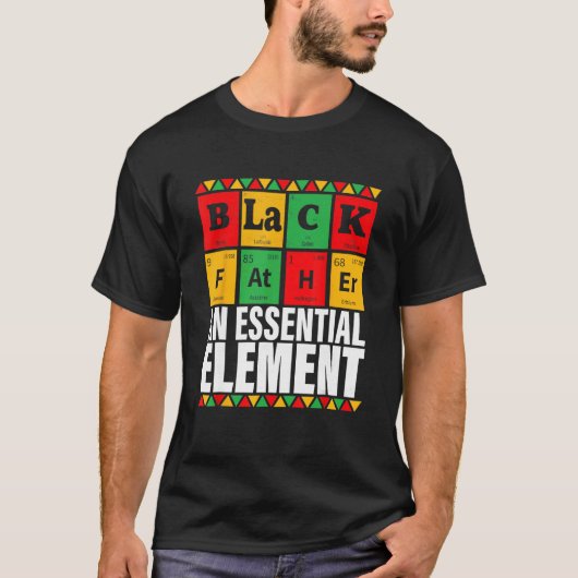 T-shirt Black Father The Essential Element Father s Day (Devant)