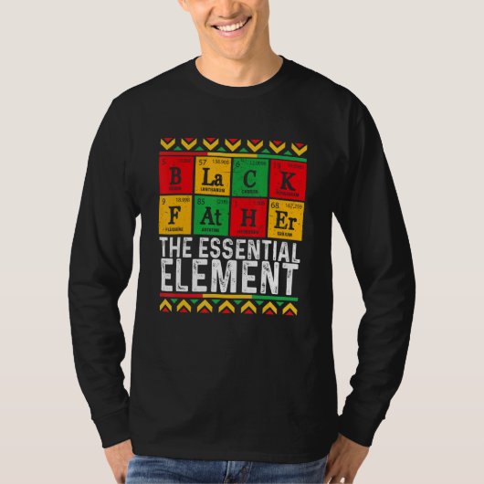 T-shirt Black Father The Essential Element Father s Day D (Devant)