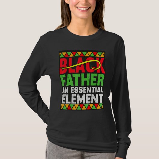 T-shirt Black Father The Essential Element Father s Day D (Devant)