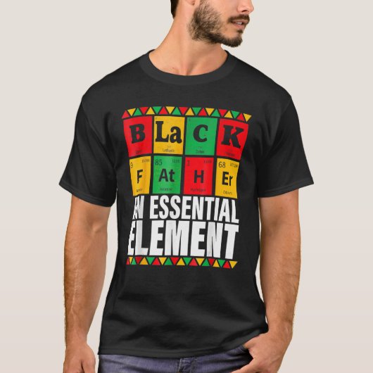 T-shirt Black Father The Essential Element Father s Day  D (Devant)