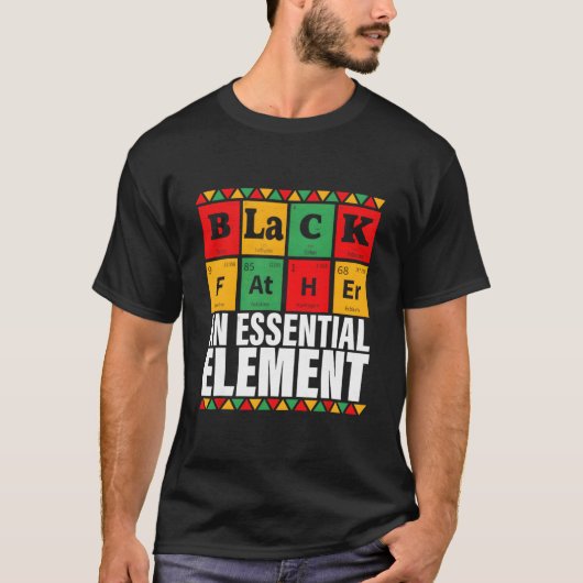 T-shirt Black Father The Essential Elet Father'S Day (Devant)