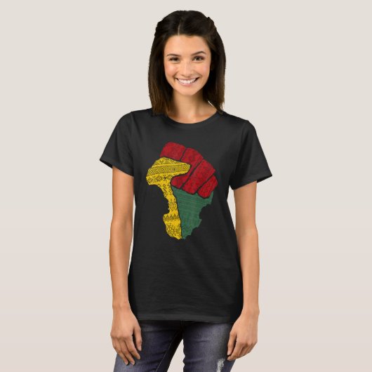 T-shirt Black Fist Shirt African American Pride Black Hist (Devant entier)