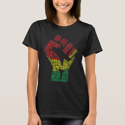 T-shirt Black Fist Shirt African American Pride Black Hist (Devant)