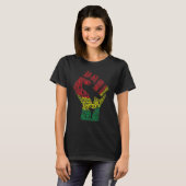 T-shirt Black Fist Shirt African American Pride Black Hist (Devant entier)