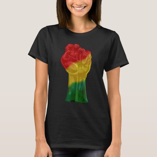 T-shirt Black Fist Shirt African American Pride Black Hist (Devant)