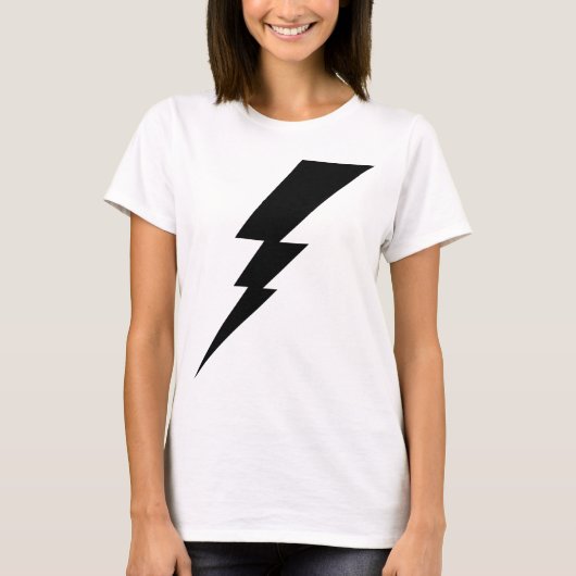 T-shirt Black Flash Lightning Bolt Femme (Devant)