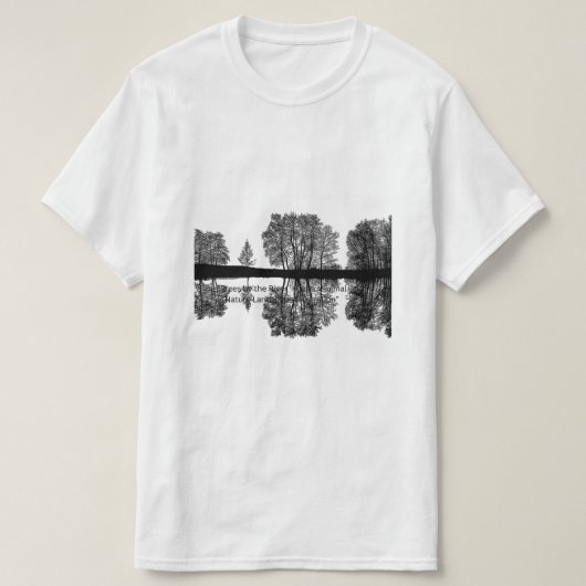T-shirt Black Forest River Art - Dark Mysterious Nature (Design devant)